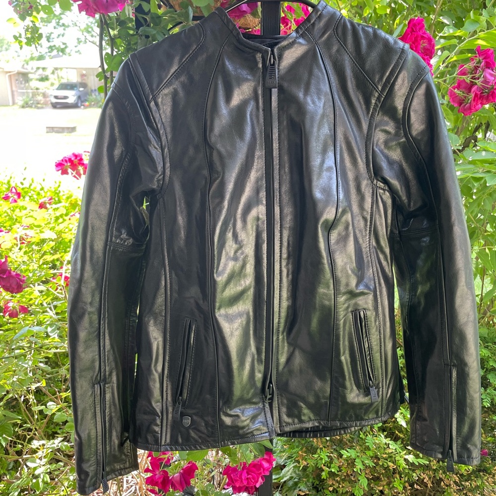 New (never worn) 
Women’s Leather HD Moto Jacket
